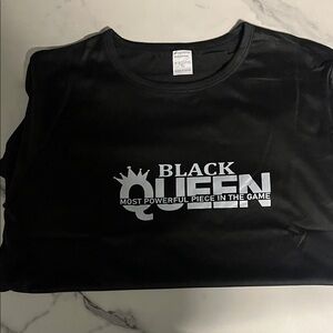 Black Graphic 'Black Queen' Short Sleeve Crew Tee